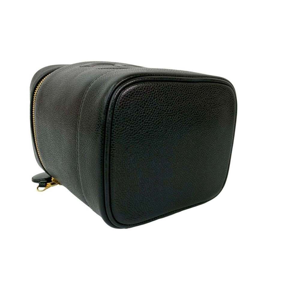 CHANEL Black Caviar Leather Logo Vanity Bag - Picture 7 of 9